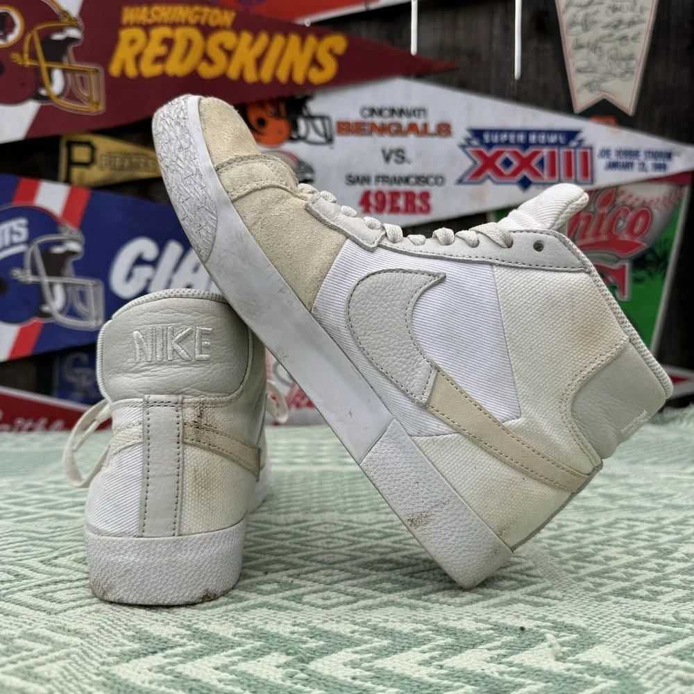 Size 7 - Nike SB Zoom Blazer‎ Mid PRM White Sail Shoes FB3262-100